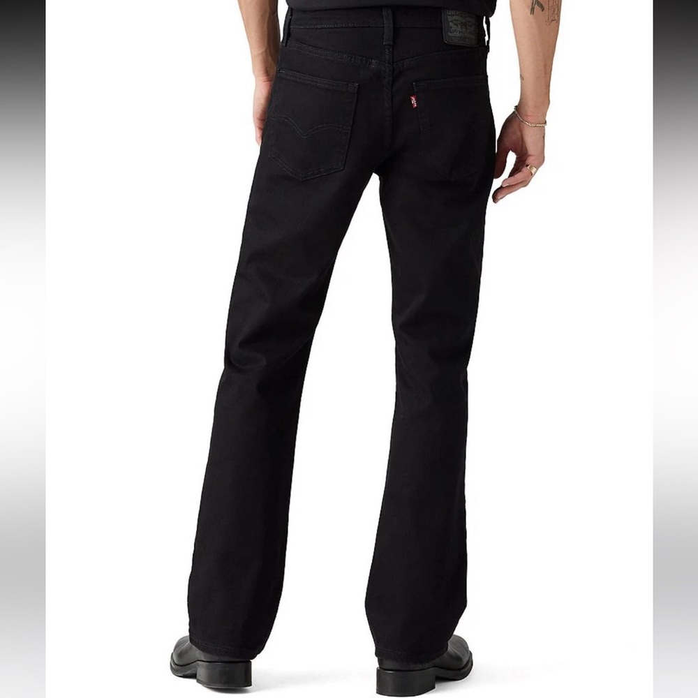 NWT Levi's 26W Classic Bootcut Stretch Jeans Men's Black Logo Patch Mid Rise